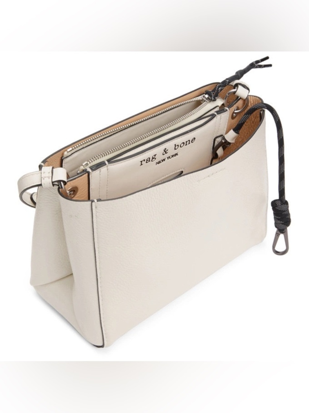 rag & bone Passenger Leather Crossbody Bag – Antique White Patent